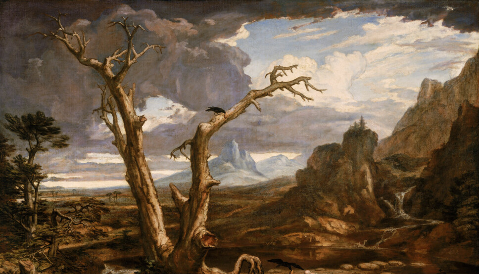«Elijah in the desert» av Washington Allston