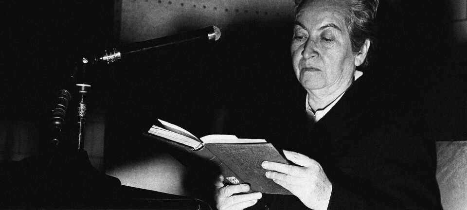 Glem Pablo Neruda. Rydd plass for Gabriela Mistral.