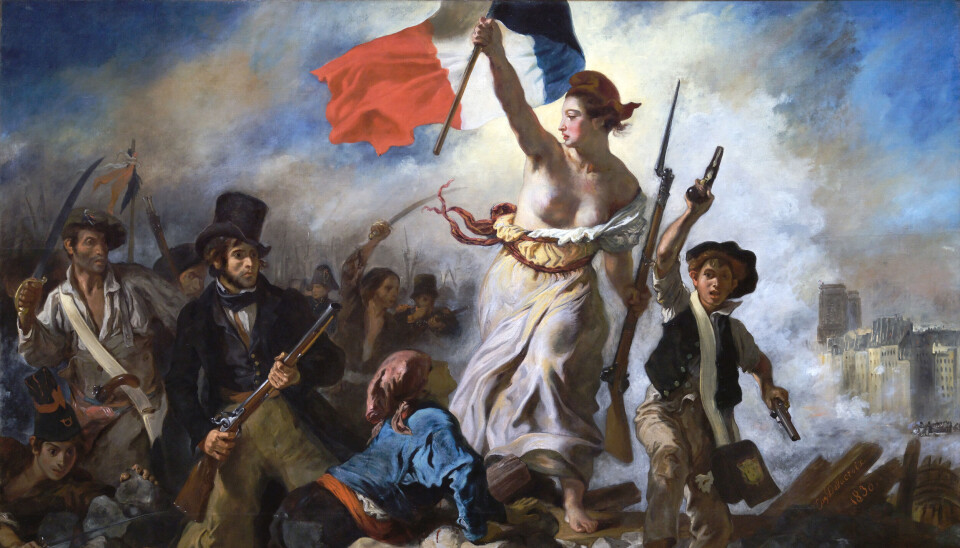 'Friheten fører folket' av Eugène Delacroix